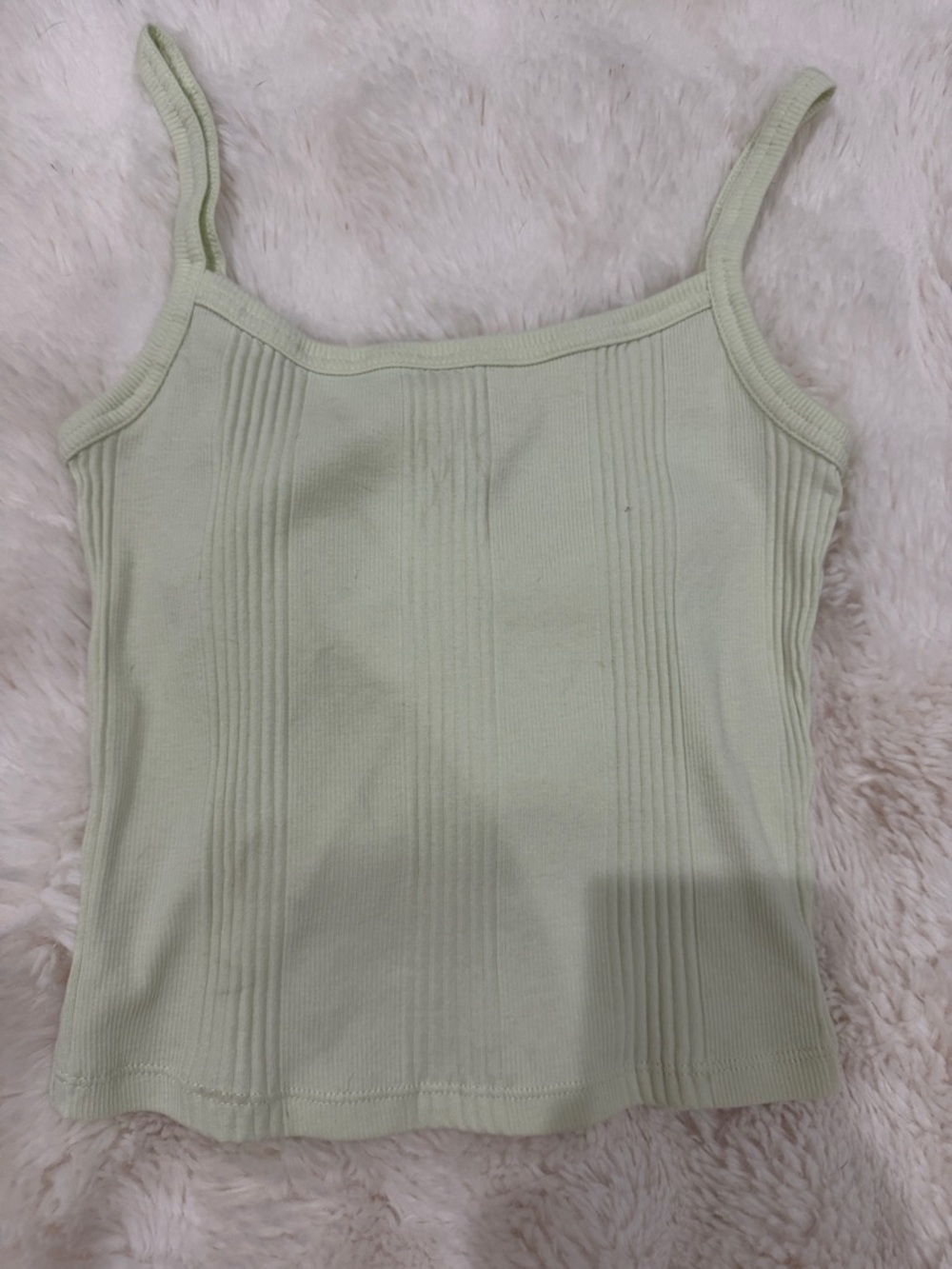PINK Victoria's Secret Light Green Ribbed Camisole
